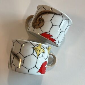 Franci Villa Vanilla - chicken coop coffee mugs, painted